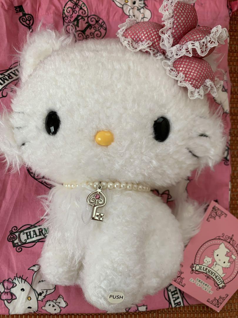 Sanrio Charmmy Kitty 2004 Plush Toy 20cm with Original Bag Meowing