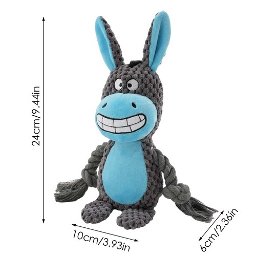 Indestructible Squeaky Plush Dog Toy – Tough Chew Animal Shape for Large Breeds - Picture 19 of 33