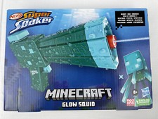 Retired Nerf Super Soaker Minecraft Glow Squid Water Blaster Gun - BRAND NEW 