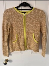 J Crew Yellow Cotton Cropped Jacket Size S (sample Piece S/s 2020) Sunset Shades