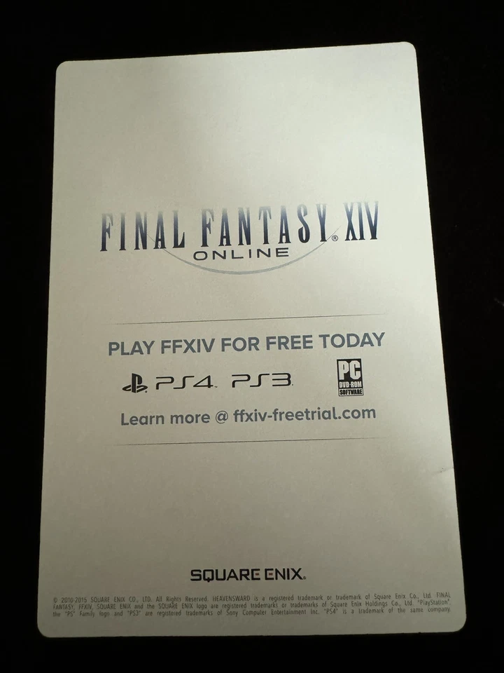 FFXIV 3D Lenticular Heavensward Art Card - Dragoon RARE OFFICIAL ITEM - Image 4 of 4