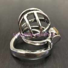 Stainless Steel Male Chastity Device Short Cage for Men Metal Locking Belt Z13