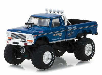 レア 1/64 グリーンライト1974 FORD F-250 BIGFOOT 1974 Ford F-250 Monster Truck Bigfoot #1 Blue 1:64 Model