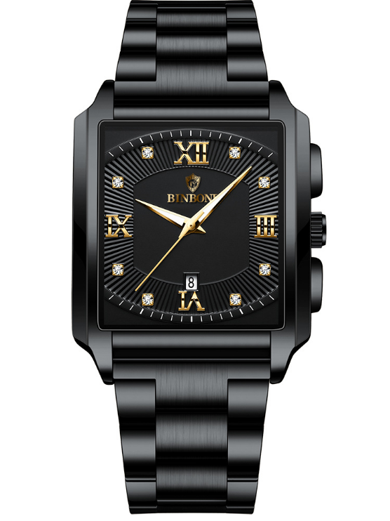 Mens Luxury Square Watches Stainless Steel Luxury Watch Wristwatches