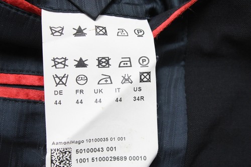 HUGO BOSS Aamon / Hago Blazer Men's US 34R Wool Blend Single Breasted Notch Logo - Picture 7 of 12