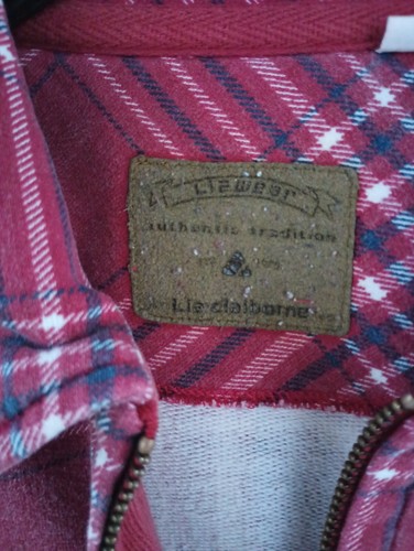 Liz Wear Claiborne Reißverschluss Kragen Jacke Oberteil Damen M kariert mehrfarbig - Bild 4 von 14