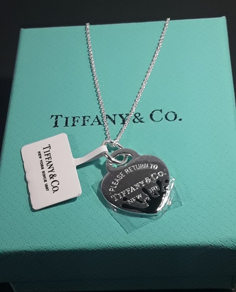 Tiffany & Co. 銀925 ネックレス　① Return to TIFFANY & Co Heart Black Splash Pendant Sterling Silver
