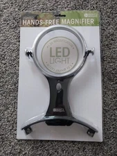 Mighty Bright Lighted Hands Free Sewing Hobby Magnifier Magnifing Glass NEW