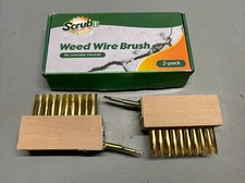 SCRUBIT Weed Remover Wire Cleaner Brush, For Concrete Surfaces Floors Driveway