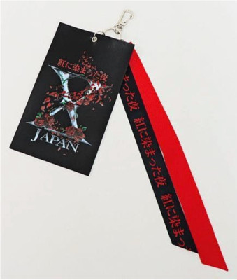 X JAPAN Tag Keychain LIVE IN JAPAN 2018 KURENAI NI SOMATTA YORU