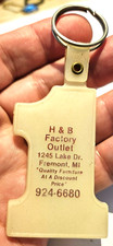 Vintage H & B Factory Outlet Fremont MI Furniture store Keychain