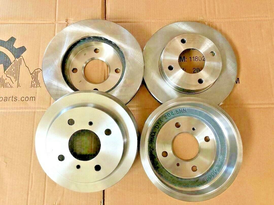 Front Brake Rotor & Rear Drums for 1.8L 2000 2001 2002 2003 2006