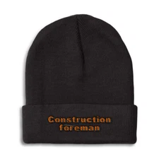 Beanies for Men Construction Foreman Winter Hats for Women Acrylic Skull Cap