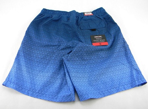Kirkland Men's Comfort Waistband Swim Shorts Size M Blue Ombre - Picture 2 of 4