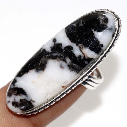 White Buffalo Turquoise 925 Silver Plated Gemstone Handmade Ring US 6 GW
