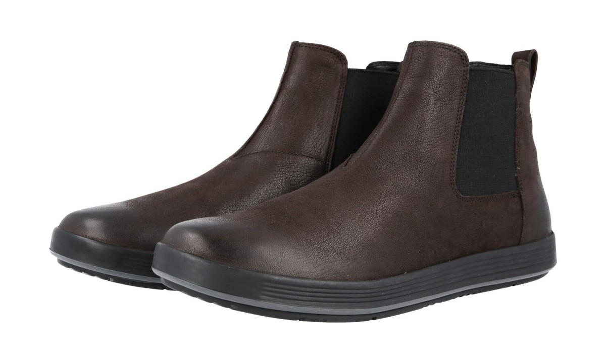 PRADA Leather Chelsea Boots Sneakers Booties Shoes - Brown  display picture 1