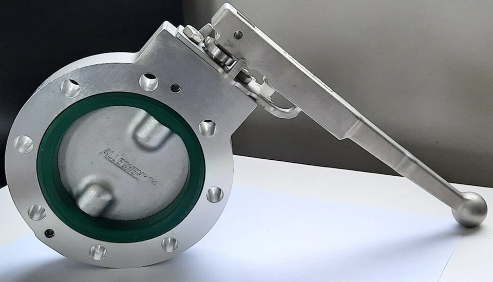 Válvula de paleta TTMA de aluminio anodizado de 3" con junta EverGreen-FKM incorporada Foto 2 de 4