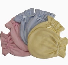Pastel Cotton Jersey Infant Mittens