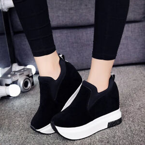 Hidden Wedge High Heels Ankle Sneakers 