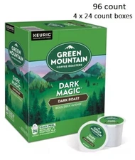 Green Mountain Dark Magic Coffee, Dark Roast, 96 count. Free Shipping