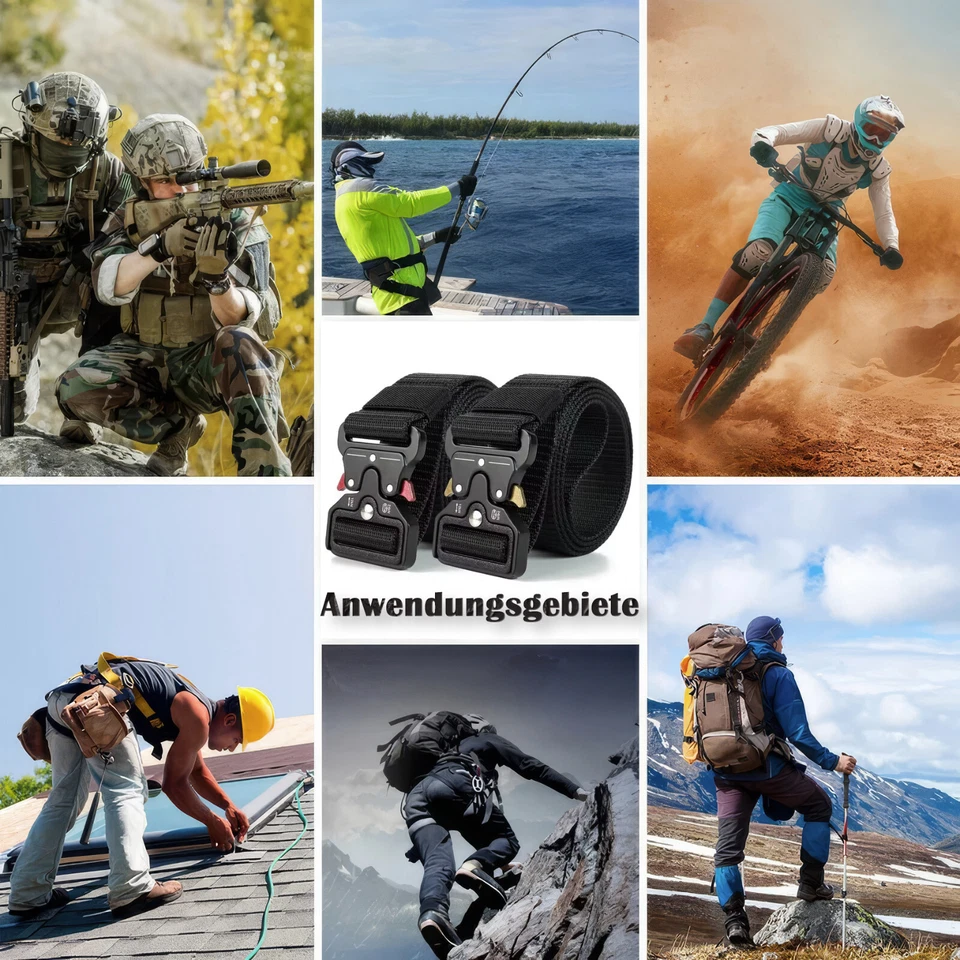 Cinturón Táctico Exterior Cierre Rápido - Cinturón de Trabajo Militar, Nylon - Imagen 4 de 4