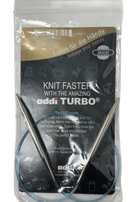 ADDI TURBO CIRCULAR KNITTING NEEDLES Sz 50cm/ US 10 / 20  SKACEL