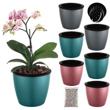6.7 Inch Self Watering Pots for Indoor Plants, 6 Packs African Violet Pots, B...