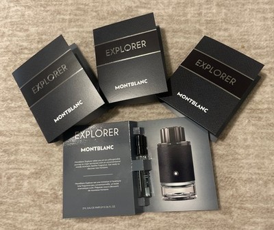 Lot Of 4 MONT BLANC EXPLORER PARFUM ,SPRAY VIAL SAMPLES