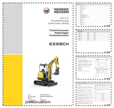 Wacker Neuson EZ28 Excavator Parts Manual PDF