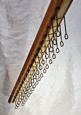 Vintage Wood Metal Wall Mounted Tie / Belt Rack 36 Hooks