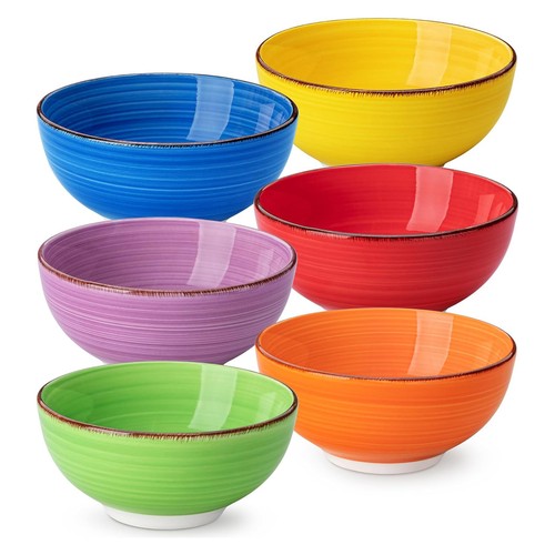Ceramic 12 Oz Small Dessert Bowls Set for Snacks, 5 Inch Set of 6 - FAST SHIP - 第 1/7 張圖片