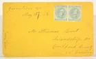 1863 CONFEDERATE CIVIL WAR COVER WITH PAIR OF 5 CENT STAMPS CSA #6 LONDON #2