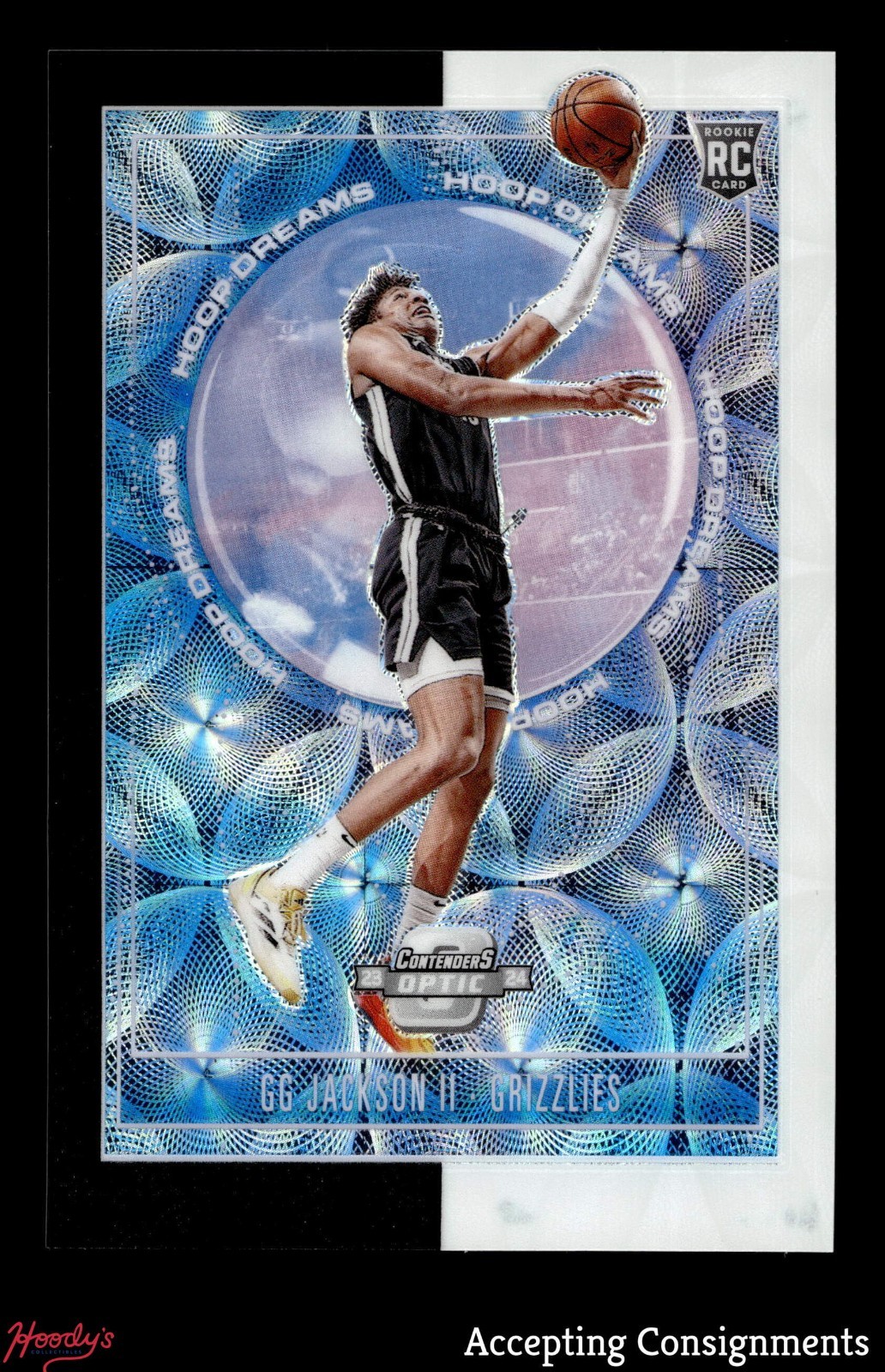 2023-24 Contenders Optic Hoop Dreams Int Black White GG Jackson II RC ROOKIE /25
