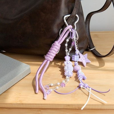 His And Hers Baseball Keychain Braided Details Modern Unisex Bag Decoration Gift