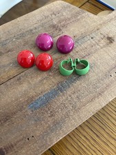 Lot of color metal clip on earrings