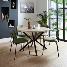 Dunelm Ezra Round 4 Seater Dining Table - Light Oak RRP £149