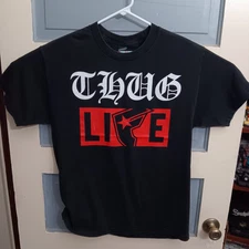 Famous Star And Stripes Thug Life Large Black Shirt WN532