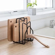 Cutting Board Rack Chopping Board Organizer Stand Holder Kitchen Countertop P...