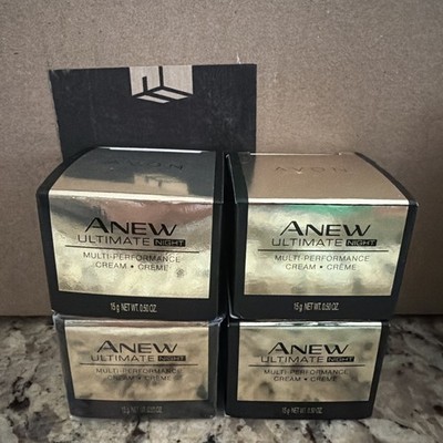 LOT OF 4 AVON ANEW ULTIMATE MULTI-PERFORMANCE NIGHT CREAM 0.5 OZ
