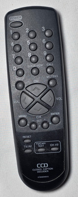 CCD Closed Caption Decoder 076N0DW010 Black Remote Control - Tested