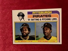1982 Topps #696 Pirates Leaders - Checklist - Bill Madlock 🔥 Buddy Solomon 