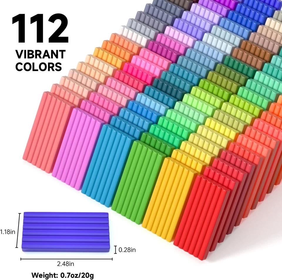 Art 112 Colors Polymer Clay Kit with 20 Clay Tools, 16 Kinds of Accessories, - Image 2 of 4