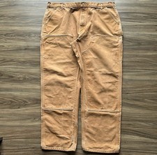 Khaki/ Brown Carhartt Double Knees Size 42X32 ( Fits 40X31) Made In USA
