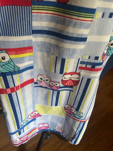 Cherokee Scrub Work Wear Nurse Owl Pattern V Neck Panel Top Sz 2XL - Picture 6 of 10