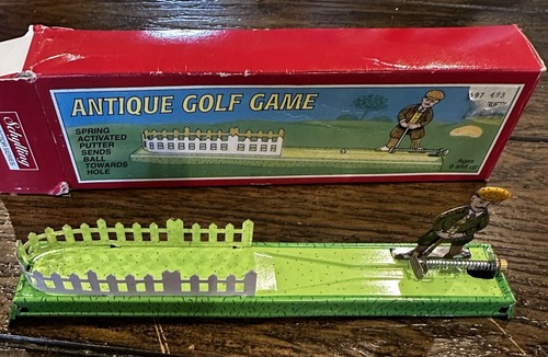 Schylling Antique Golf Game Tin Toy Reproduction Spring Putter with Box