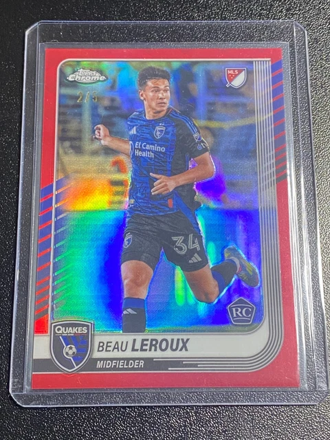Beau Leroux 2025 Topps Chrome Red Refractor Rookie 2/5