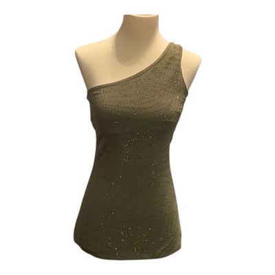Express Green Beaded Sleeveless Tank Preowned S