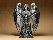 Gothic Angel Tree Topper | Ornamentale Weihnachtsbaumspitze | Dark Art Engel