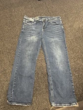 TK Axel Jeans Men's 38x32 Athletic Fit Straight Leg Medium Wash Denim Blue Pants