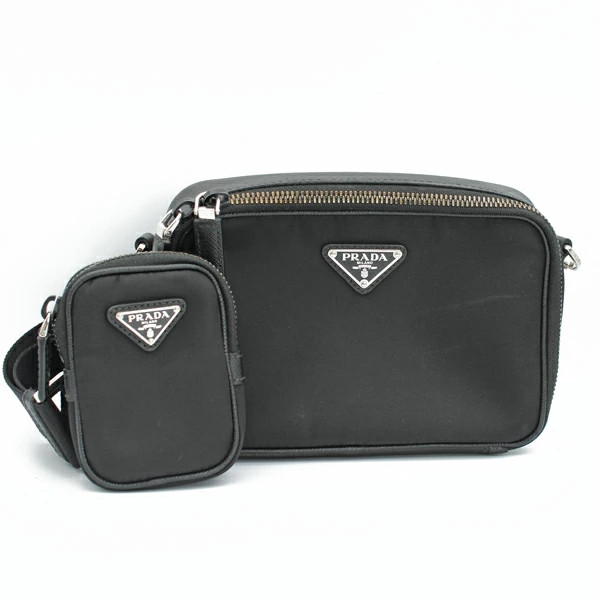 Prada Re-Nylon Shoulder Bag 2VH070 Navy Blue Gold Hardware Pre-owned #203